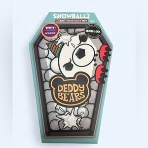 Deddy Bears SNOWBALLZ Coffin 6” Plush WITH ROBLOX DIGITAL ITEM - NEW SEALED
